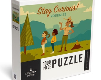 Puzzle, Yosemite National Park, California, Stay Curious, Ranger Scene, Geometric, 1000 Pieces, Unique Jigsaw, Family, Adults