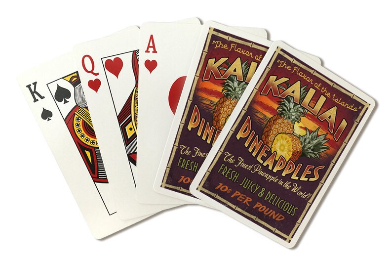 Kauai Hawaii Pineapple Vintage Sign 6 Sizes Art Prints Etsy