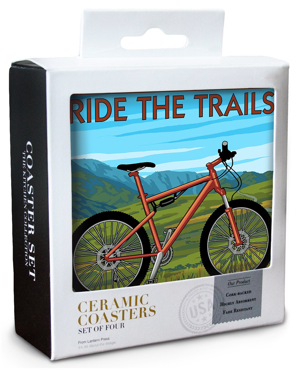 Coaster Set Ashland Oregon Mountain Bike Scene Ride the Etsy