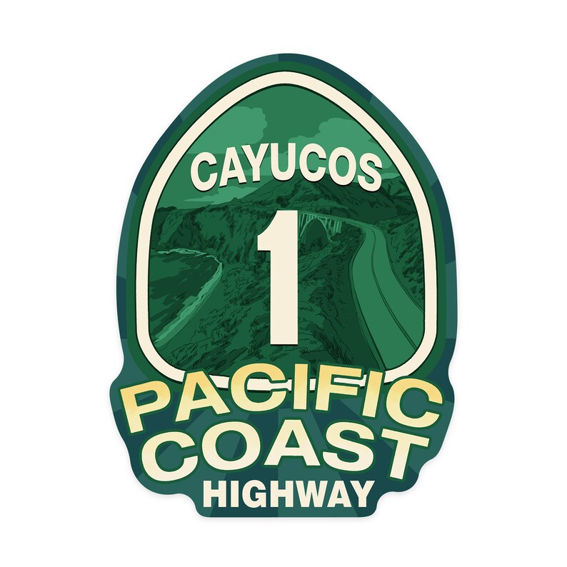 Cayucos California Pacific Coast Highway 1 Contour 100870 Etsy