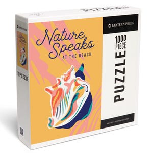 Puzzle, Beach Bliss Collection, Beach Shell, Nature Speaks at the Beach, 1000 Pieces, Unique Jigsaw, Family, Adults