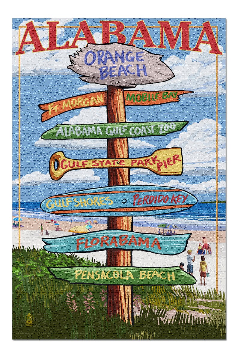 Download Orange Beach Alabama Sign Destinations 19x26 Premium 1000 ...