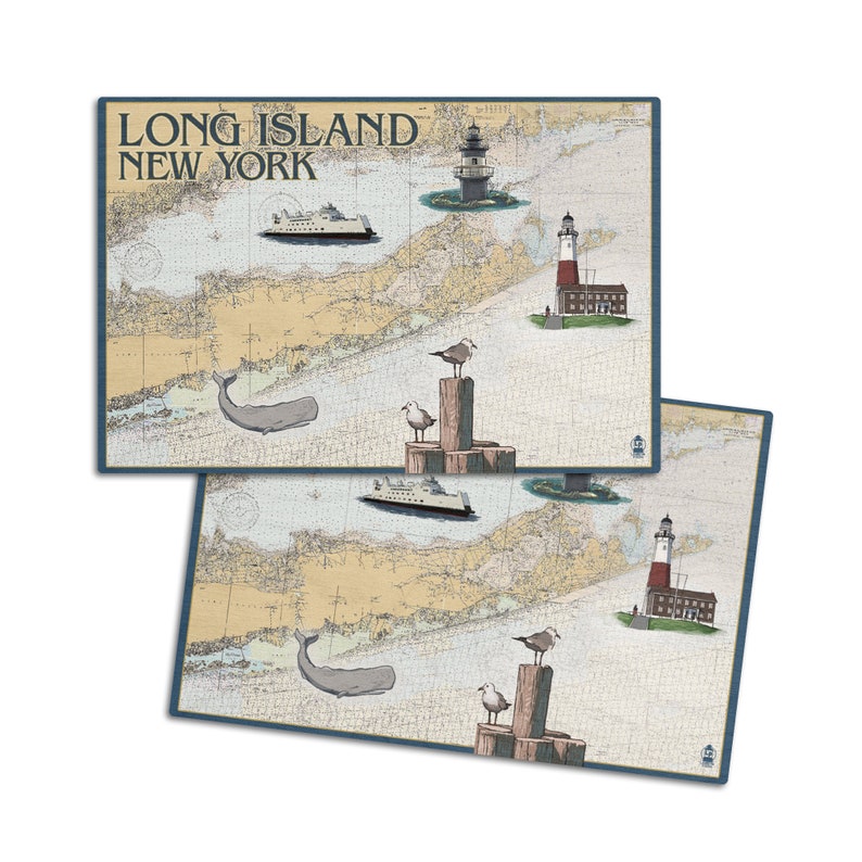 Birch Wood Long Island New York Nautical Chart 3 Etsy