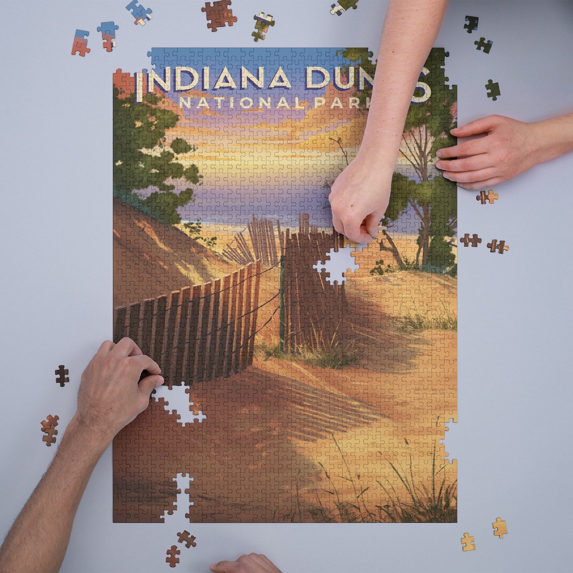 Jigsaw Puzzle Indiana Dunes National Park Indiana Oil Etsy