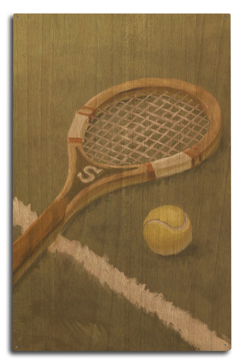 Tennis Racket Oil Painting 6 Sizes Art Prints Giclee Etsy