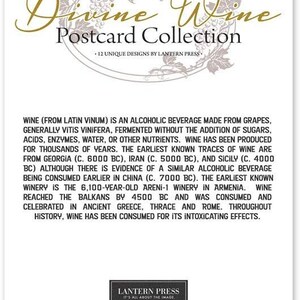 Postcards, Wine Themed Collection Set, 12 Different Original Hand Illustrated 4x6 Postcards by Lantern Press zdjęcie 2