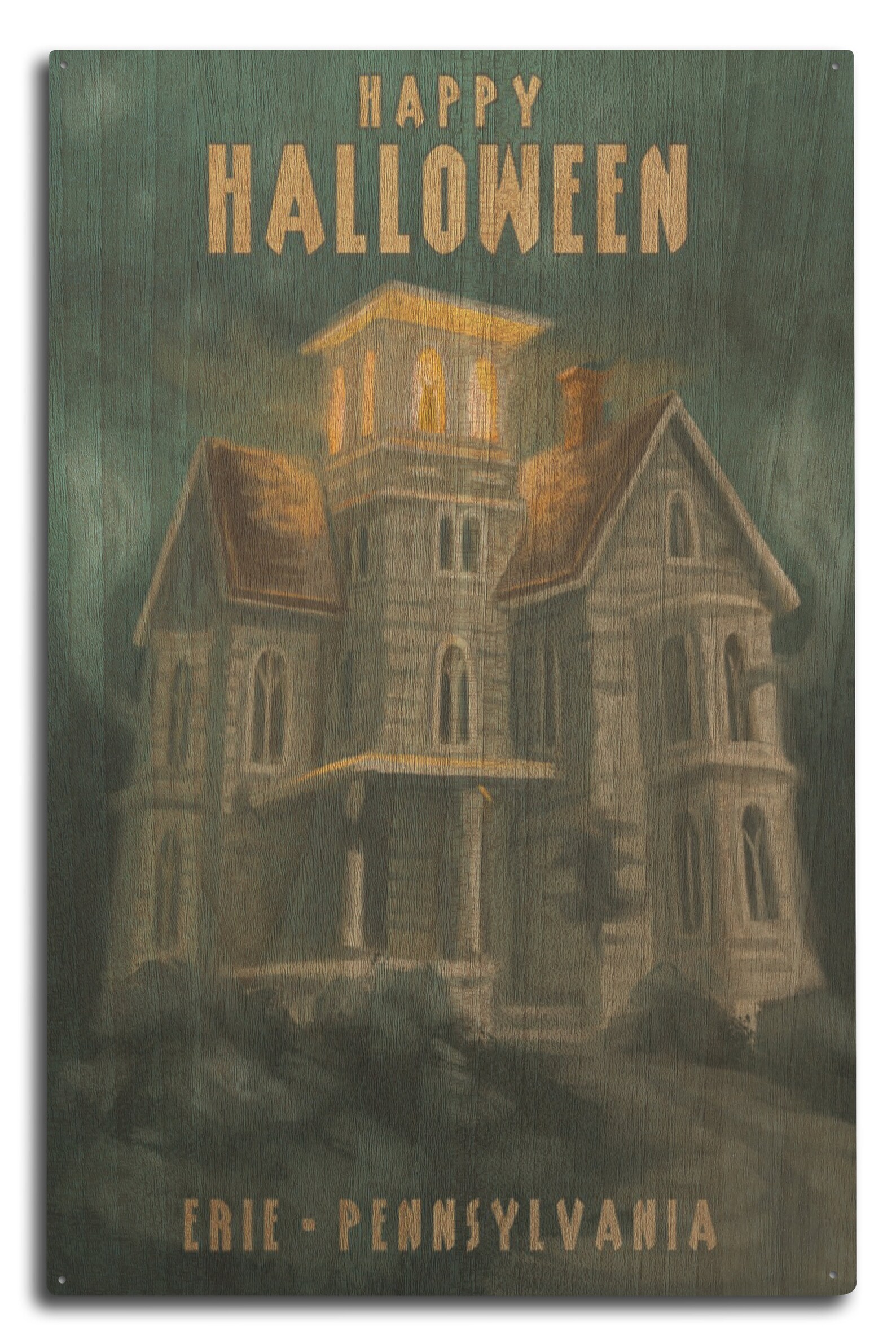 Erie Pennsylvania Haunted House Halloween Oil Painting 6 Etsy