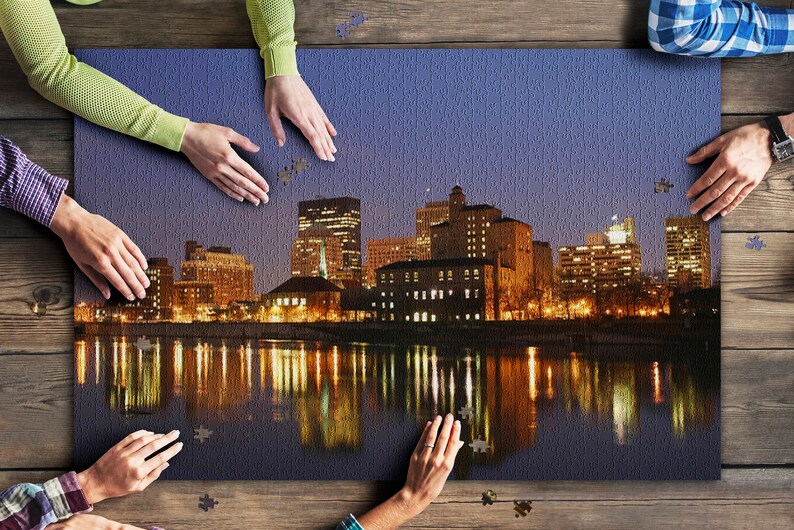 Dayton Ohio Skyline at Night Photography A-93458 6 Sizes | Etsy