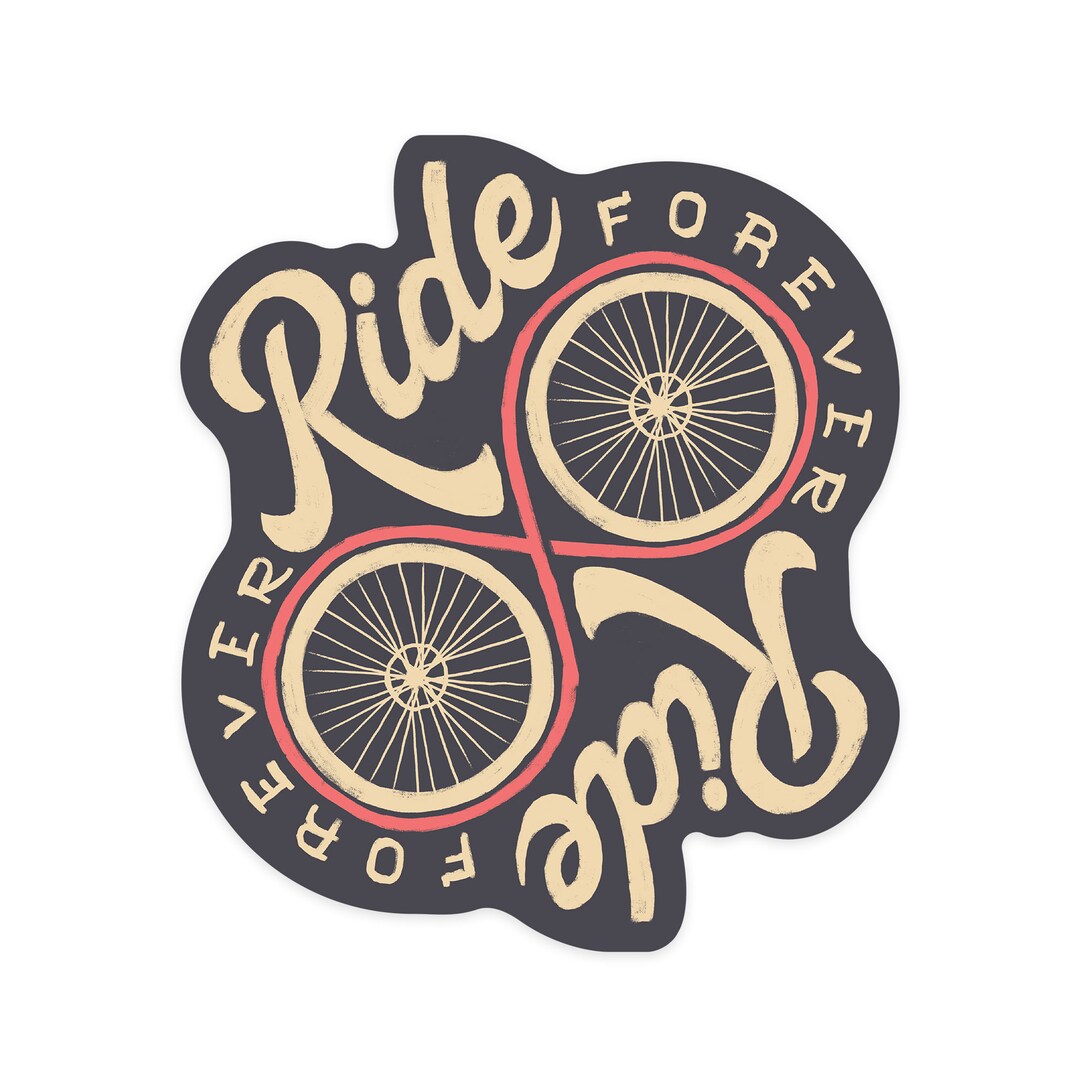 Sticker Ride Forever Infinity Wheel Biking Contour Vinyl - Etsy