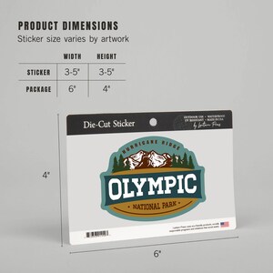 Sticker, Olympic National Park, Washington, Hurricane Ridge, Contour ...