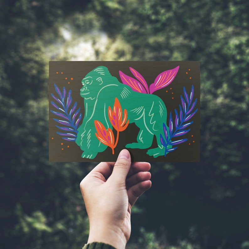 Birch Wood Lush Environment Collection Gorilla Sustainable Etsy