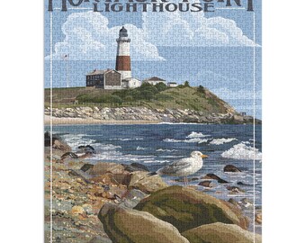 6 x 9 Wood Wall Sign, Wall Decor Ready to Hang Lighthouses of Long Island 71633 Lantern Press New York 6 x 9 Wood Wall Sign, Wall Decor Ready to Hang Lighthouses of Long Island 71633 Lantern Press New York