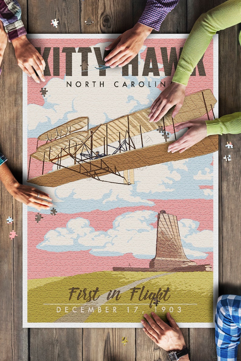 Kitty Hawk North Carolina First in Flight 6 Sizes Art Etsy