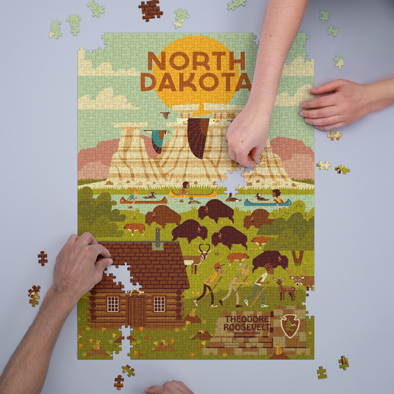 Puzzle North Dakota Theodore Roosevelt National Park Etsy