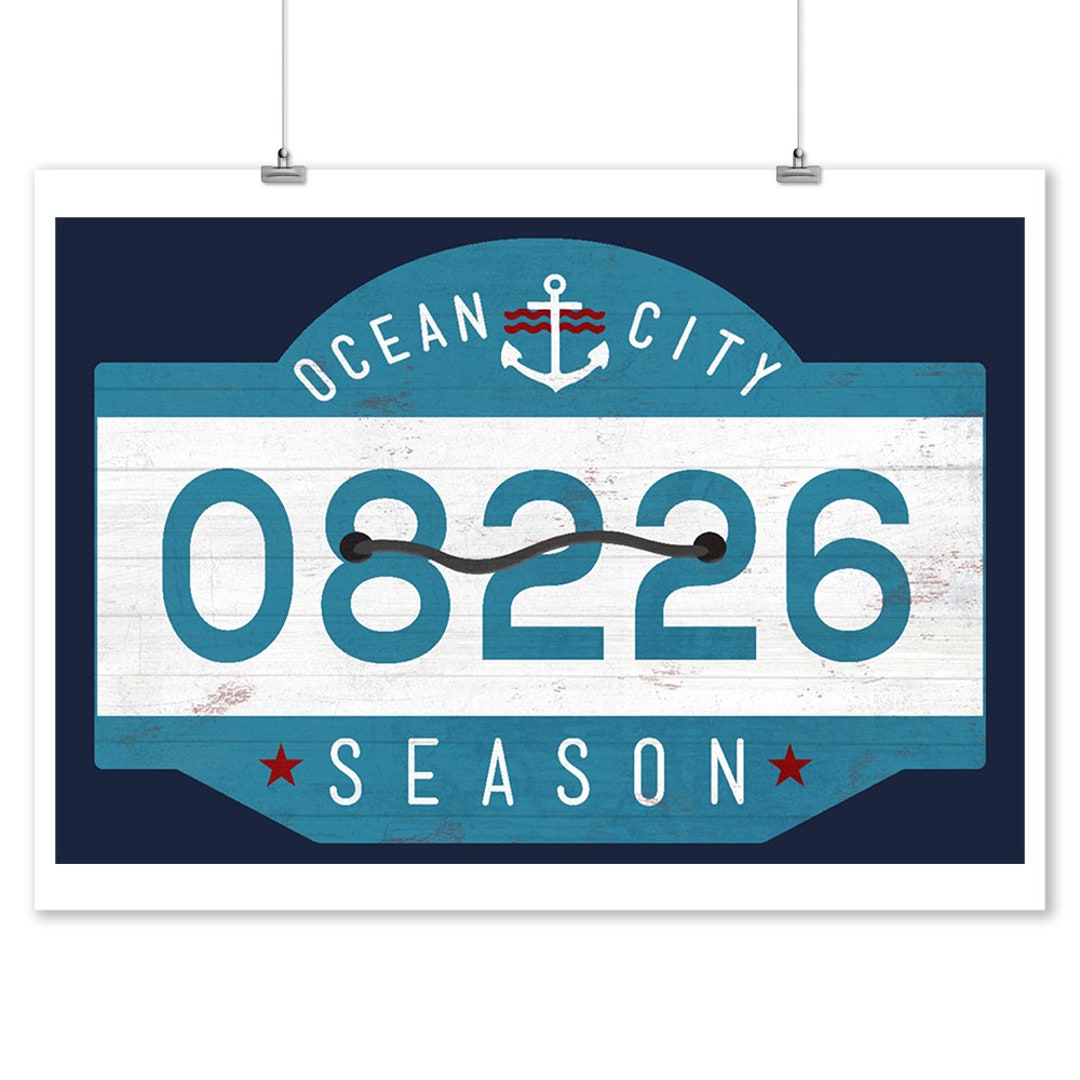 Prints Signs Ocean City New Jersey Beach Tag Unique Metal Etsy