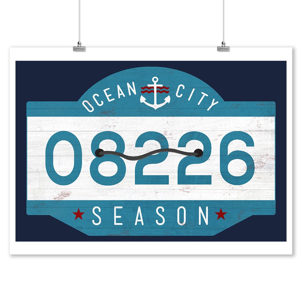 Ocean City Nj Zip Code Signs Etsy