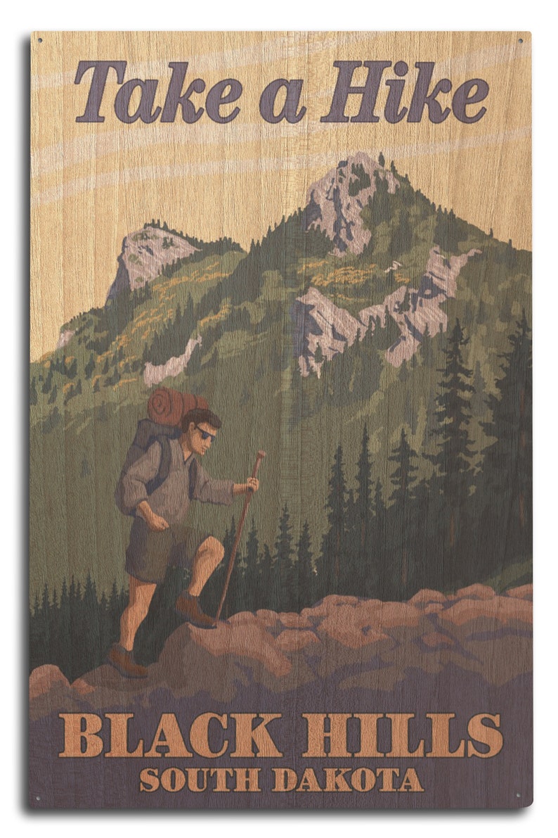 Black Hills South Dakota Take a Hike 6 Sizes Art Prints Etsy