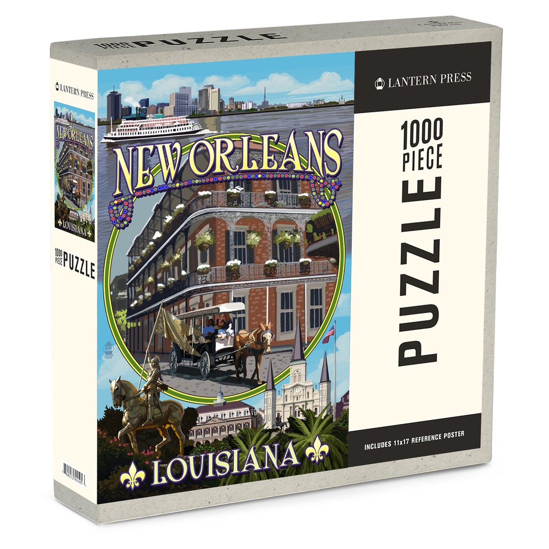 Puzzle New Orleans Louisiana Montage 1000 Pieces Unique Etsy
