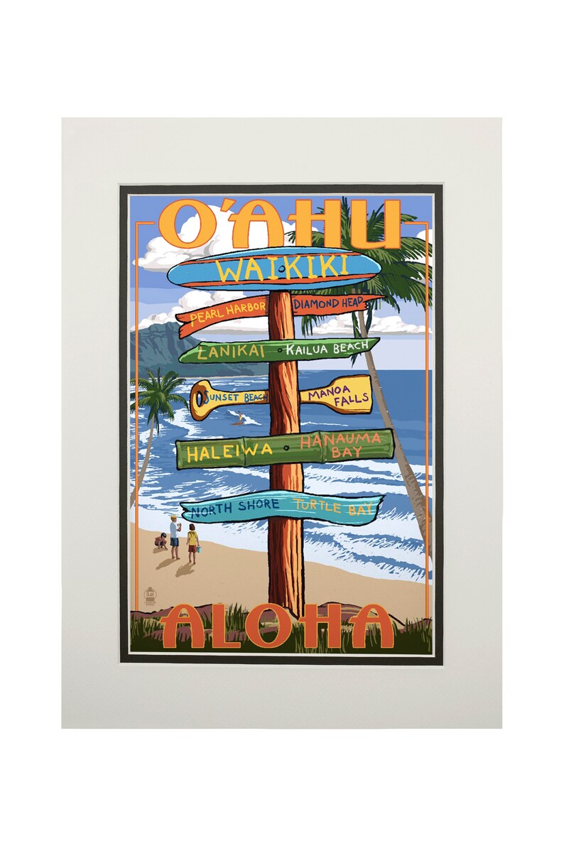 Prints Signs Waikiki Oahu Hawaii Aloha Sign Etsy