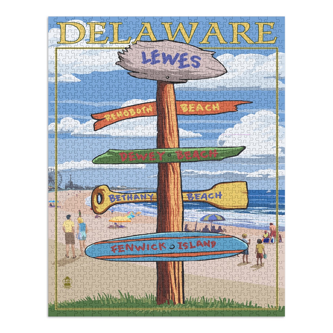 Puzzle Lewes Delaware Destinations Sign 1000 Pieces Etsy UK