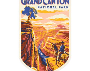 Sticker,  Grand Canyon National Park, Arizona, Explorer Series, Grand Canyon, , Vinyl Die Cut, Waterproof Outdoor Use