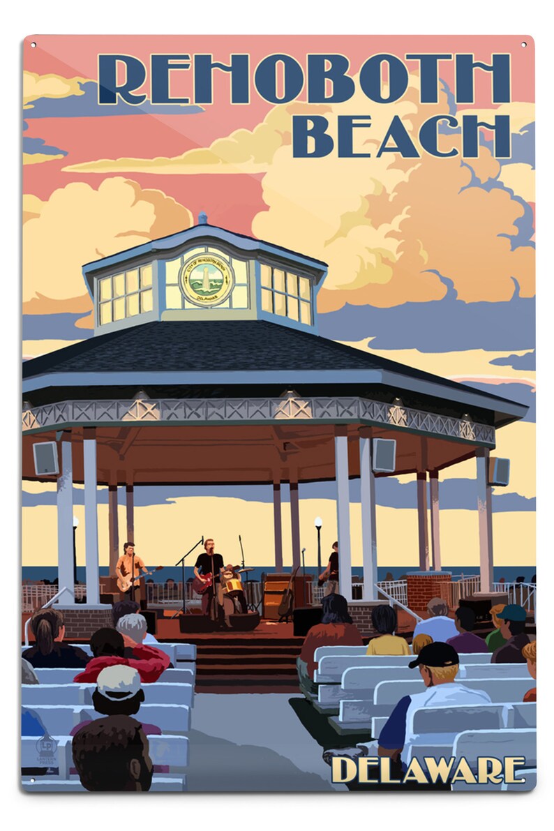 Prints Signs Rehoboth Beach Delaware Bandstand Lantern Etsy