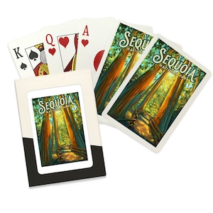 Playing Cards, Sequoia National Park, California, Oil Painting, Lantern Press Artwork, 52 Card Deck with Jokers in Box, Unique Art