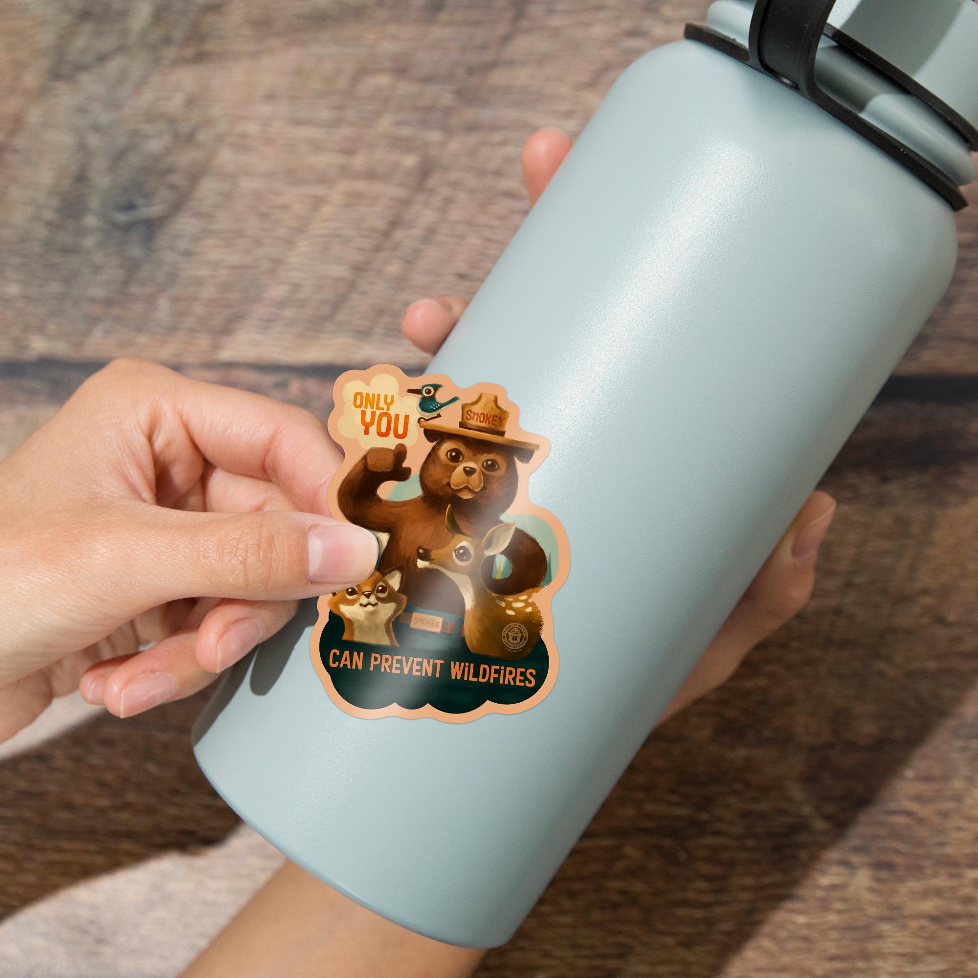 Sticker, Smokey Bear and Friends, Only You, , Vinyl Die Cut