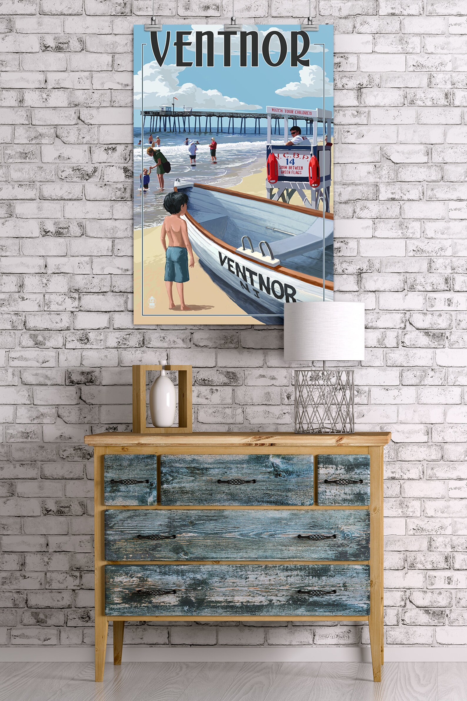Prints Signs Ventnor New Jersey Lifeguard Stand Unique Etsy