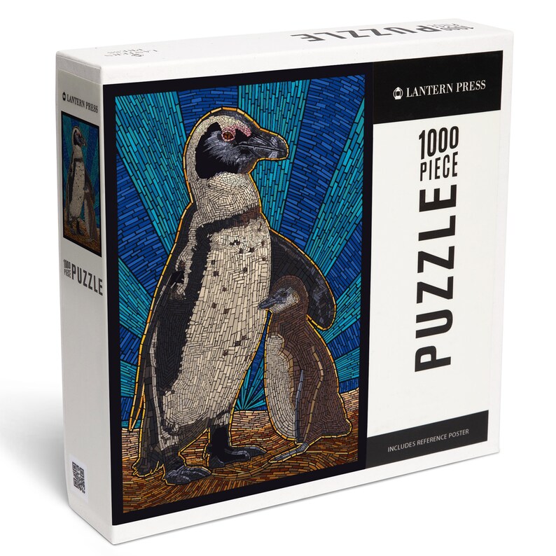 Puzzle, Penguin, Mosaic, 1000 Pieces, Unique Jigsaw, Family, Adults image 1