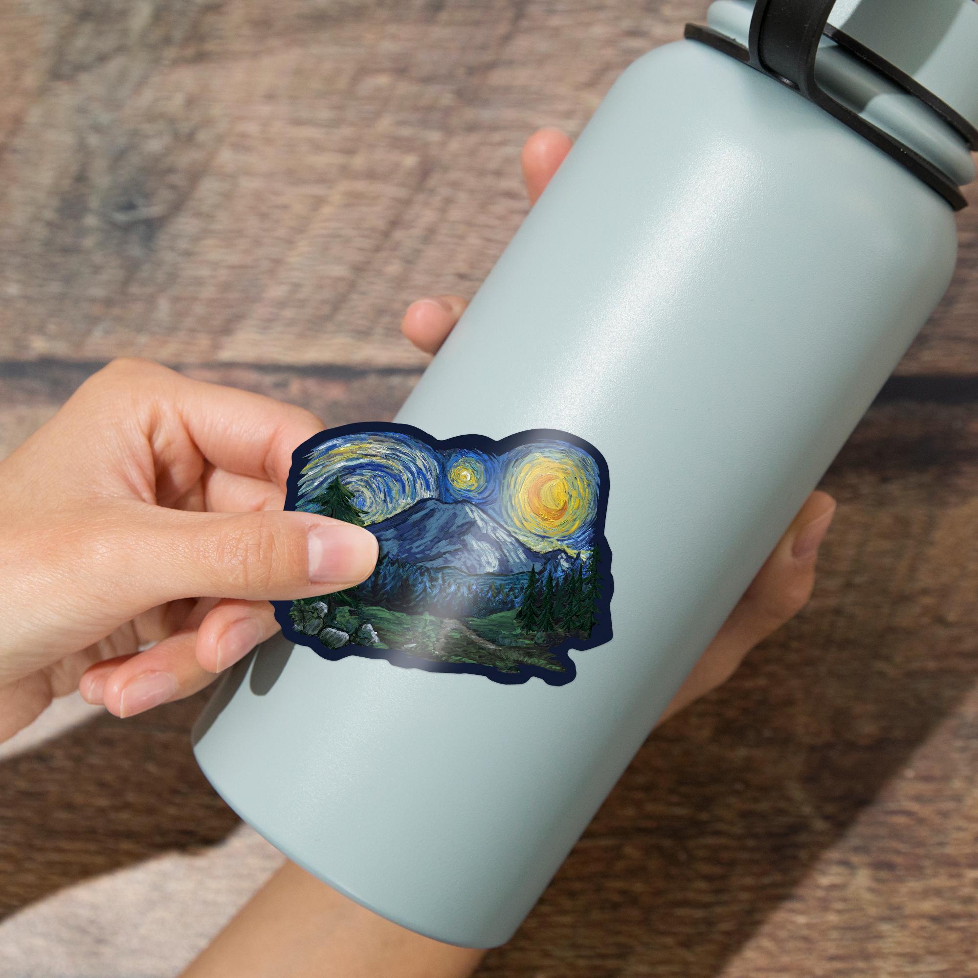 Sticker Snoqualmie Falls Washington Day Contour Lantern