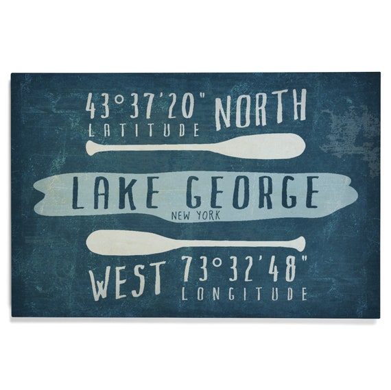 Birch Wood, Lake George, New York, Lake Essentials, Latitude Longitude,  Lantern Press, Sustainable Sign or Postcards, Ready to Hang Art 