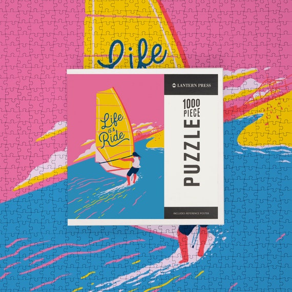 Puzzle, collection Life's A Ride, planche à voile, Life is a Ride, 1000  pièces, puzzle unique, famille, adultes -  France