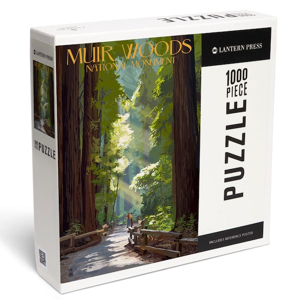 Puzzle, Muir Woods National Monument, California, Pathway, 1000 Pieces, Unique Jigsaw, Family, Adults