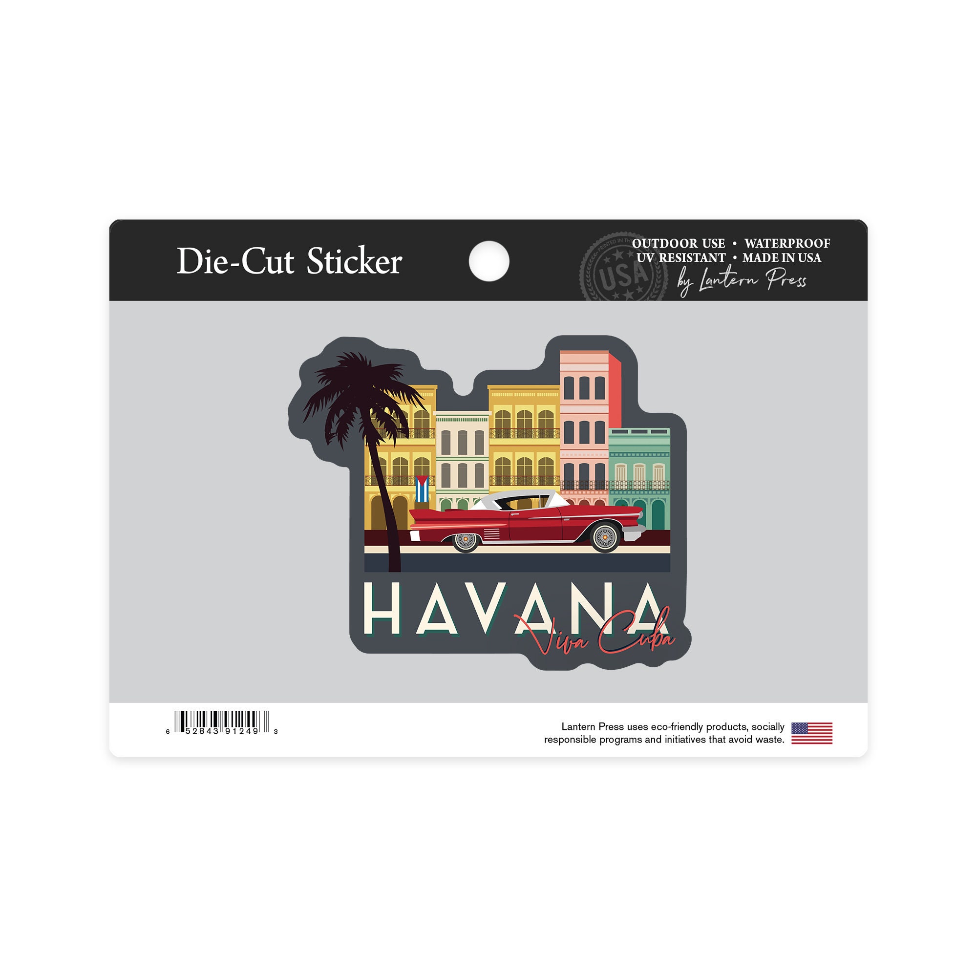 Bandera de Guanabacoa, Cuba STICKER Vinyl Die-Cut Decal – The