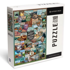 Puzzle, Protect our National Parks Collection, Collage, 1000 Pieces, Unique Jigsaw, Family, Adults