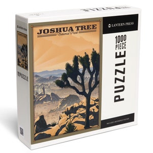 Casse-tête, Parc national de Joshua Tree, Californie, Lithograph National Park Series, 1000 pièces, Puzzle unique, Famille, Adultes