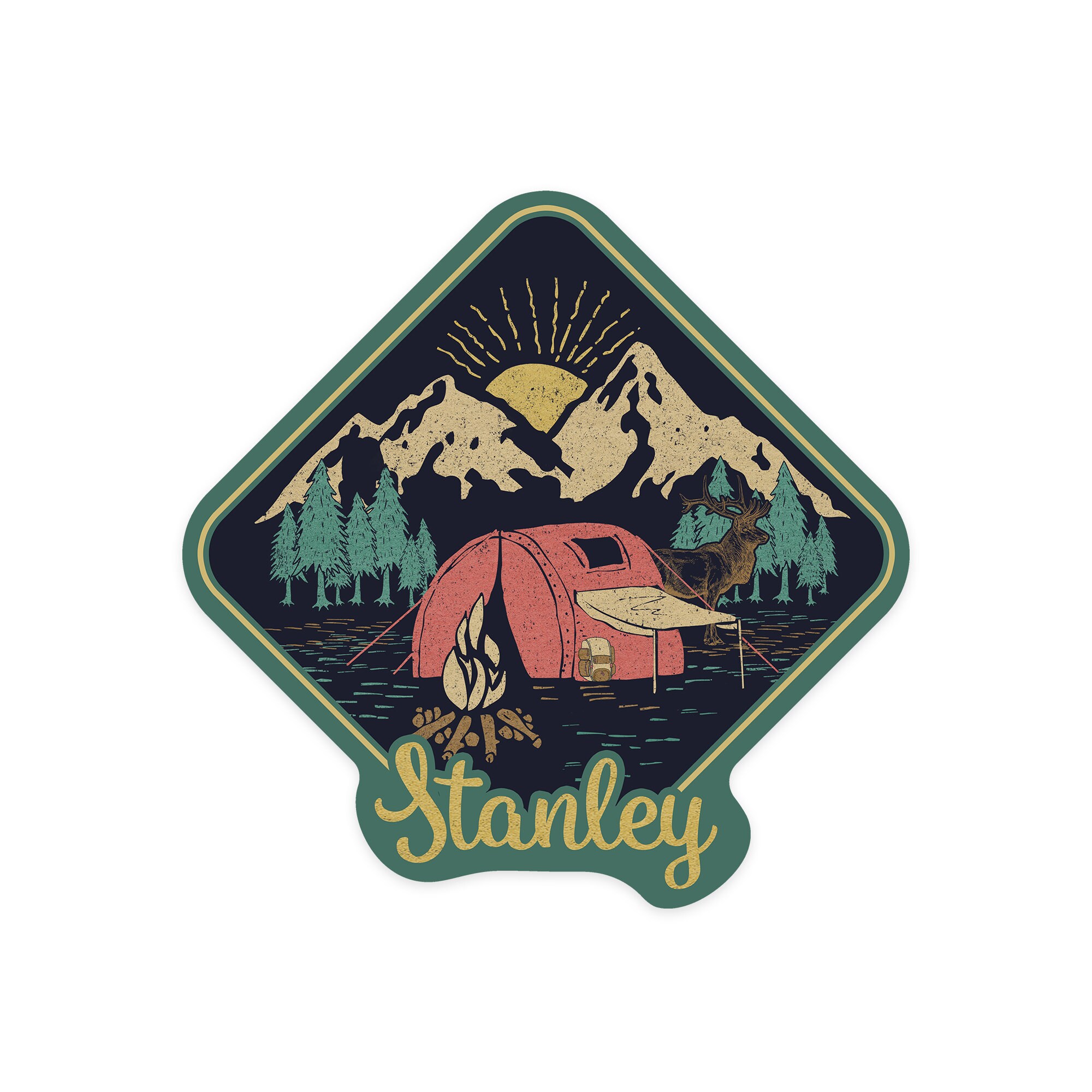 Stanley Idaho Watercolor Sticker