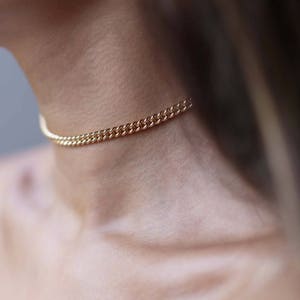 Chunky Chain Choker // E&E PROJECT // Perfect Statement Necklace in gold filled and sterling silver // Bold chain chokers image 1