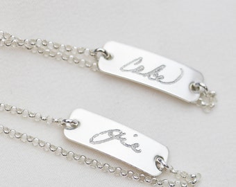 Handschriftarmband // Gepersonaliseerde kenmerkende sieraden // Aandenkensieraden // Echte handschriftarmband // Gepersonaliseerde sieraden