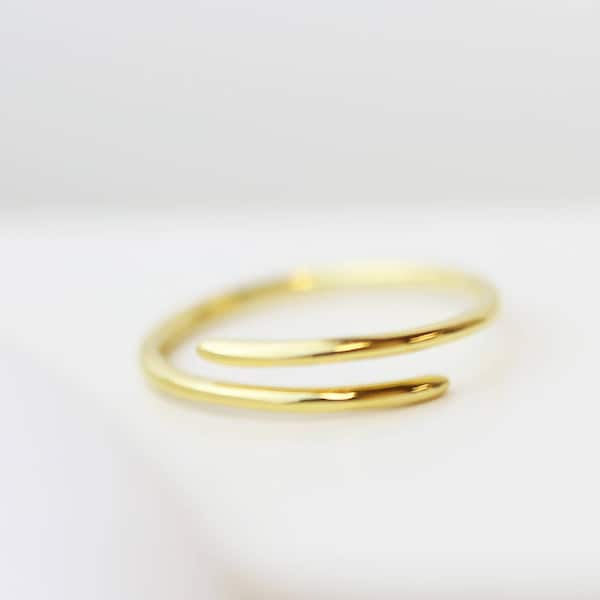 Spiral rings, Simple Rings, Thumb of ring , Phalanx spiral ring, Minimalist silver ring // Dainty Rings