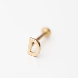 Orecchino a perno per cartilagine con parte posteriore piatta / Orecchino a perno minimalista minuscolo 18G Trago Elica Cartilagine Conch Gioielli per il corpo in oro massiccio 14k