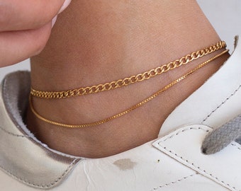 Mini Curb Chain Anklet // Simple everyday anklet