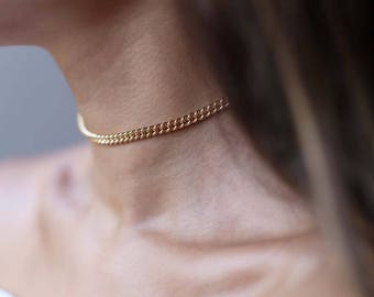 Chunky Chain Choker // E&E PROJECT // Perfect Statement Necklace in gold filled and sterling silver // Bold chain chokers