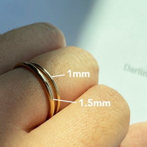 14k Gold Filled Ring, sterling silver ring, Stacking Ring, Simple Gold Ring, Gold Filled simple Ring, Thick Ring Dainty Stacking Rings