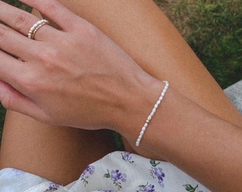 Baby lotus pearl bracelet / Genuine Baby Pearl Bracelet / Pearl comfort stretchy bracelet Fresh water pearl everyday bracelet