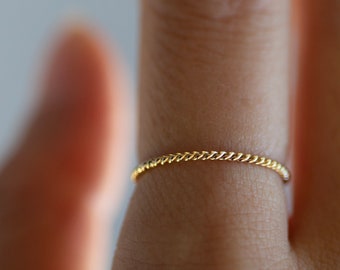 Twisted Stacking Ring | Dainty Stacking Rings | Simple Gold Rings