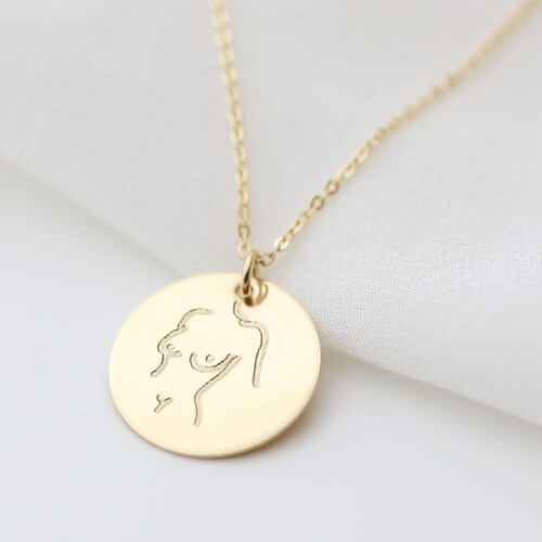 Female Body Necklace // Girl Power 
