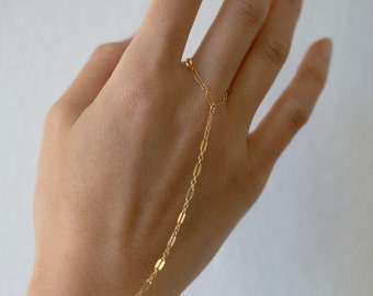 Lace Chain Hand Bracelet | Simple Hand Chain Bracelets in 14K Gold filled and Sterling silver FINGER BRACELET | Gold Hand Bracelet