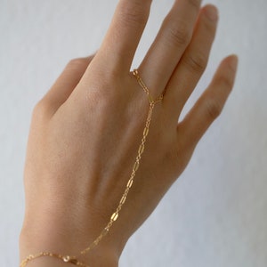 Lace Chain Hand Bracelet | Simple Hand Chain Bracelets in 14K Gold filled and Sterling silver FINGER BRACELET | Gold Hand Bracelet